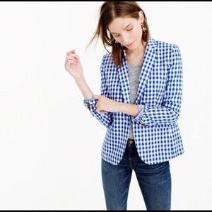 2x HOST PICK! PRISTINE! Jcrew Blue Gingham Blazer